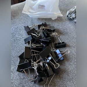 KTOJOY Black Extra Large Binder Clips 2-inch
